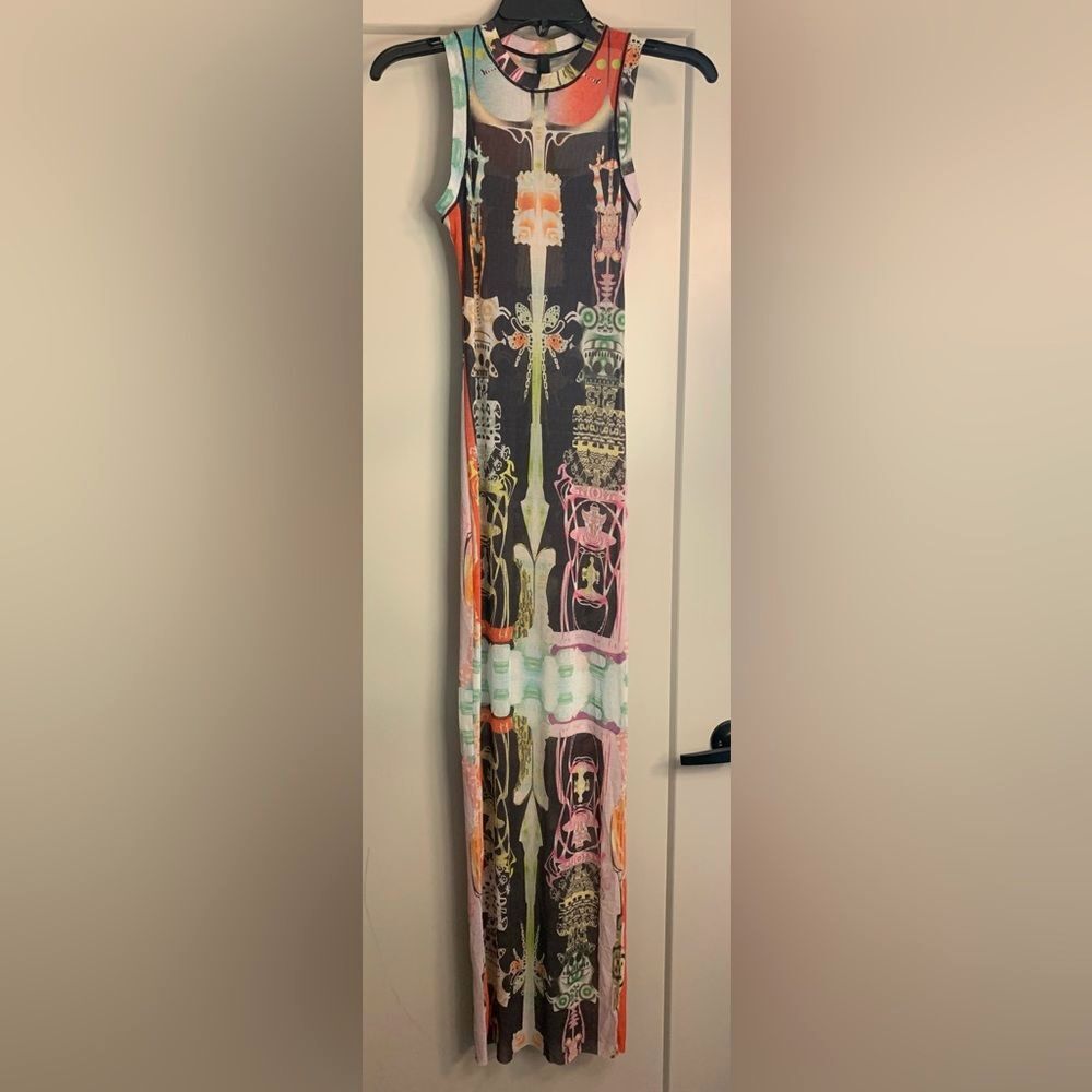 Skims Summer Mesh High Neck Long Dress Size Small Orchid Cabinet Limited Edition - Picture 11 of 15